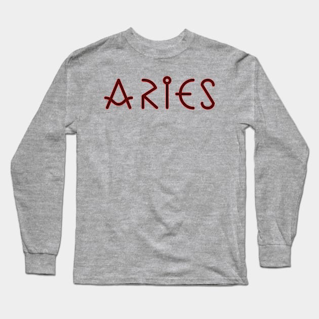 Aries Long Sleeve T-Shirt by Zodiac Syndicate